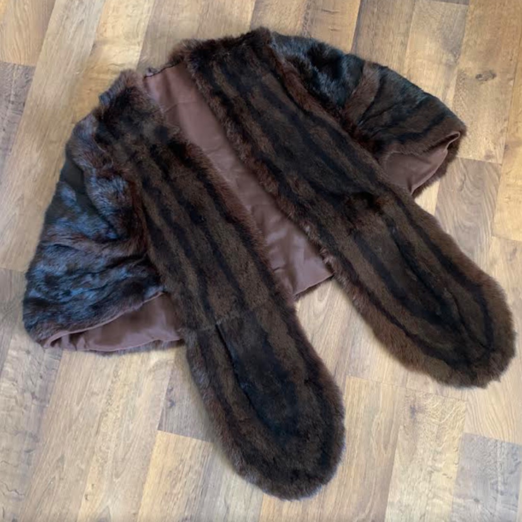 Vintage 50s Striped Mink Stole